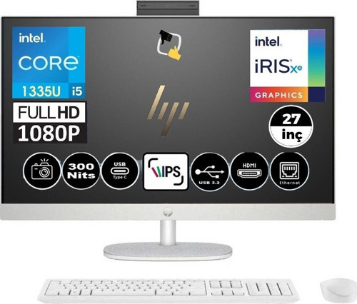 27-CR0007NT Intel I5-1335U 32GB Ram 2tb SSD Intel Iris Xe 27" Fhd Windows 11 Home Aıo Bilgisayar 898B7EA Snertech