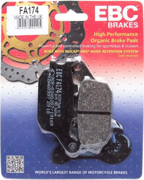 Fren Balatası Organik Fa174 1992-1999 Honda Cbr 900 Rr Uyumlu Arka Fren Balatası