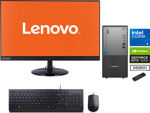 Thinkcentre Neo 50T Gen 5 Intel Core I5 13400 48GB Ddr5 4tb SSD 4GB/GTX1650 23.8mon WİN11H Masaüstü Blgisayar NEO12UB000ETRTXYH20+ZETTAUSBBELLEK