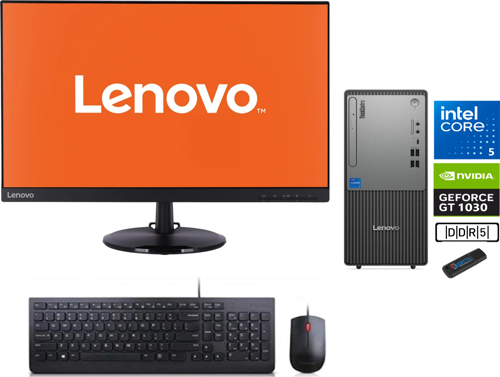 Thinkcentre Neo 50T Gen 5 Intel Core I5 13400 64GB Ddr5 256GB SSD 4GB/GT1030 23.8mon WİN11H Masaüstü Blgisayar NEO12UB000ETRNH21+ZETTAUSBBELLEK