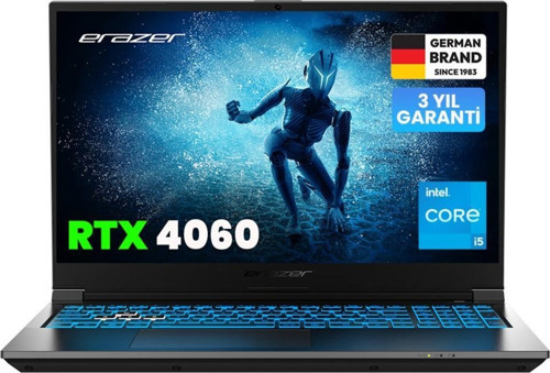 Erazer Deputy P60I MD62747 Intel Core i5 13420H 16GB 1TB SSD RTX4060 Freedos 15.6" FHD 144Hz Taşınabilir Bilgisayar