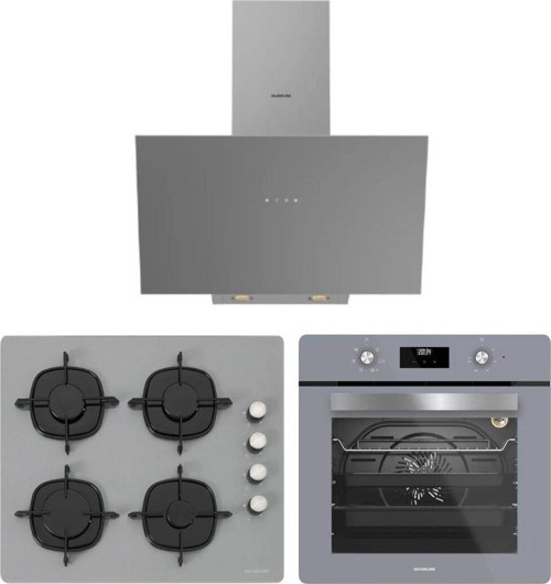 Gri Cam Ankastre Set ( 3481 Flam - CS5335S02 - BO6502S02 )