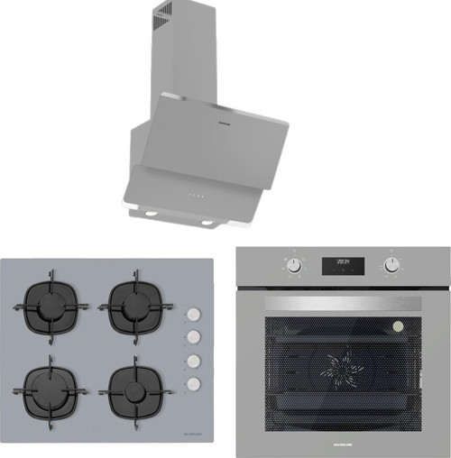Gri Cam Ankastre Set (3490 Oslo Gri - CS5335s02 - BO6502S02 Gri Fırın)