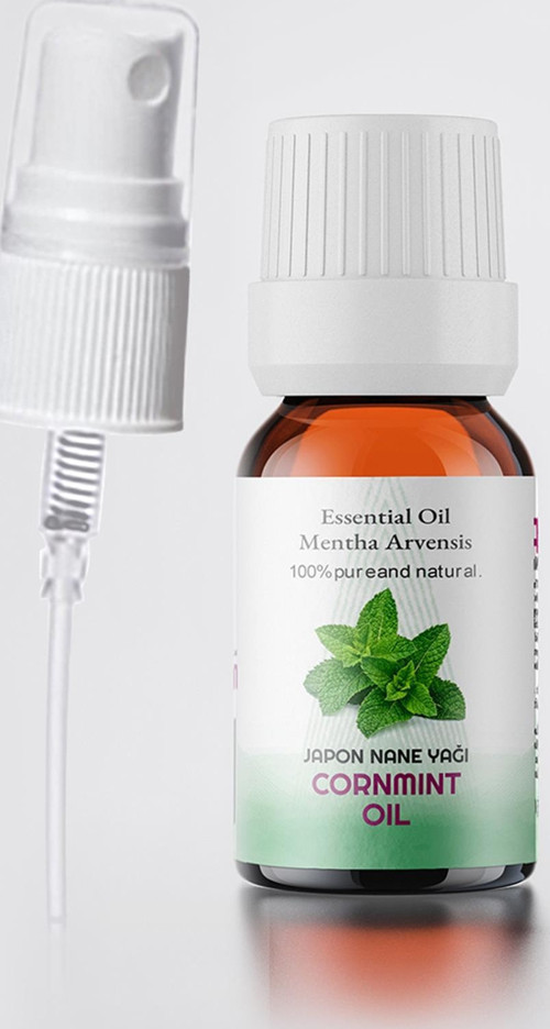 Japon Nane Yağı, %100 Doğal Uçucu Yağ, Cornmint Oil 10 ml Sprey Başlıklı