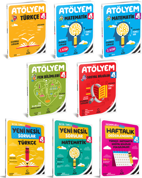 Arı Yayınları 4. Sınıf Atölyem Set (8 Kitap)