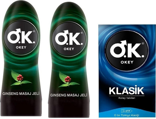 Ginseng Özlü Kayganlaştırıcı Ve Masaj Jeli 2 Adet 200Ml + Klasik Prezervatif 10'Lu