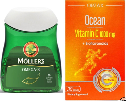 Omega 3 30 Kapsül Ve Ocean Vitamin C 30 Tablet