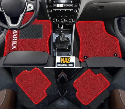 VOLVO S80 1998-2005Kırmızı Halı Kırmızı Kenar Petek Topuk