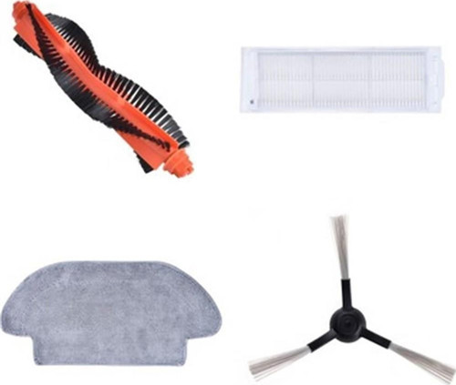 Xiaomi Vacuum Mop 2S (XMSTJQR2S) Robot Süpürge Uyumlu - Siyah 4'lü Yedek Parça Seti