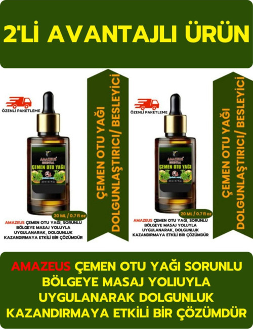 Çemen Otu Yağı 2'Li (%100 Saf Ve Doğal) Besleyici Etki (2*20 Ml / 0.7 Fl Oz) ****