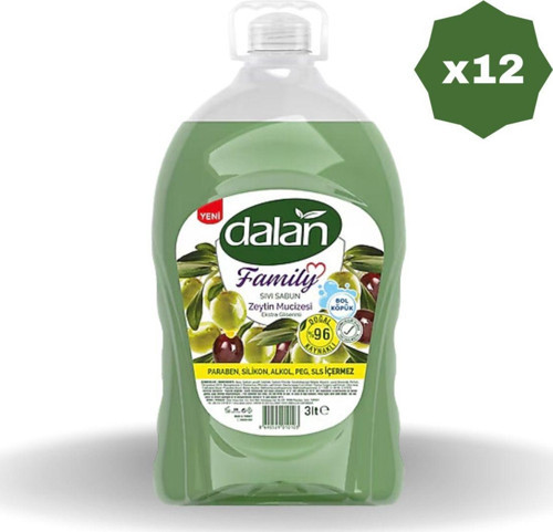 Family Sıvı Sabun Zeytin Mucizesi 3 Lt- (12 Adet)