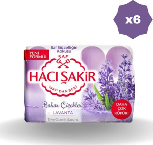 Hacışakir Güzellik Sabunu Lavanta 4X70 Gr - (6 Adet)