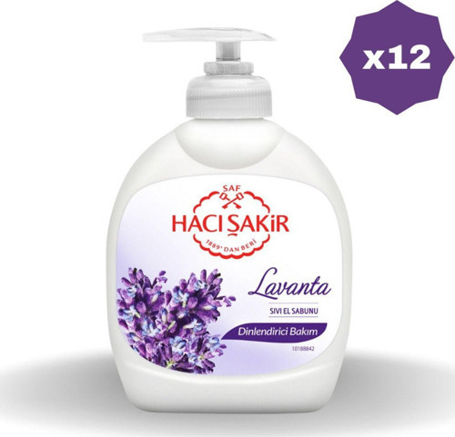 Hacışakir Lavanta Sıvı Sabun 300 Ml - (12 Adet)