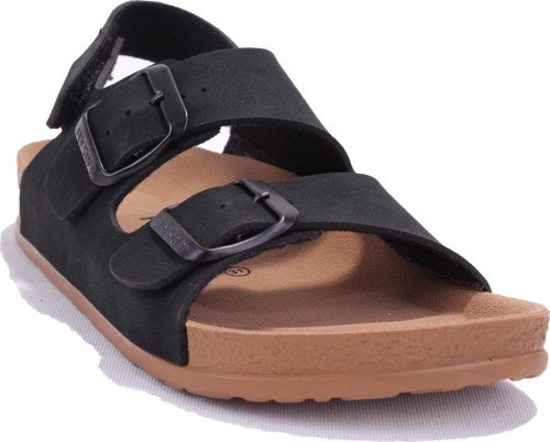 S961 Siyah Ortopedik Günlük Erkek Çocuk Spor Sandalet