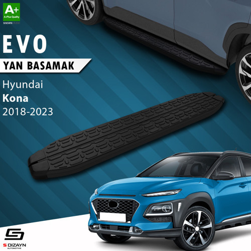 S-Dizayn Hyundai Kona Evo Siyah Yan Basamak 173 Cm 2018-2023 A+ Kalite