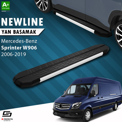 S-Dizayn Sprinter W906 Kısa Şase NewLine Aluminyum Yan Basamak 263 Cm 2006-2019 A+ Kalite