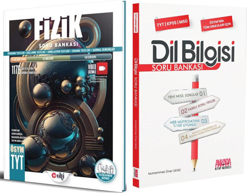 Ulti Yayınları TYT Fizik ve AKM Dil Bilgisi Soru Bankası Seti 2 Kitap