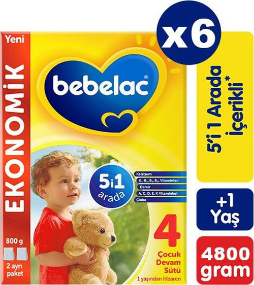 4 Çocuk Devam Sütü 800 gr x 6 Adet