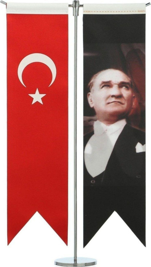 Bayrakal Türk Bayrağı Ve Atatürk Masa Bayrak Takımı