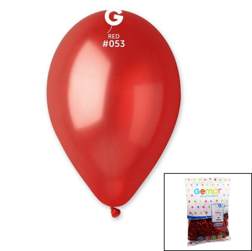 GM-110-53 METALİK - KIRMIZI BALON 11'' - 28CM - 100 PARÇA