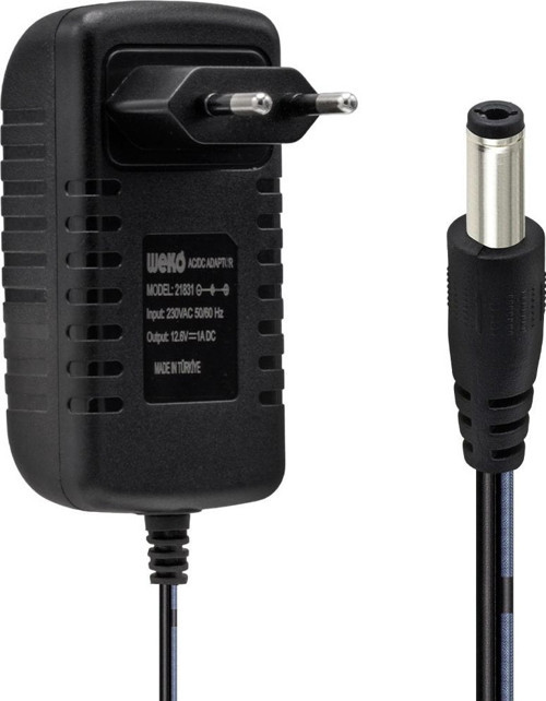 12.6 VOLT - 1 AMPER 5.5*2.5 UÇLU KIRMIZI YEŞİL LEDLİ YERLİ ÜRETİM PRİZ TİPİ ŞARJ ADAPTÖRÜ