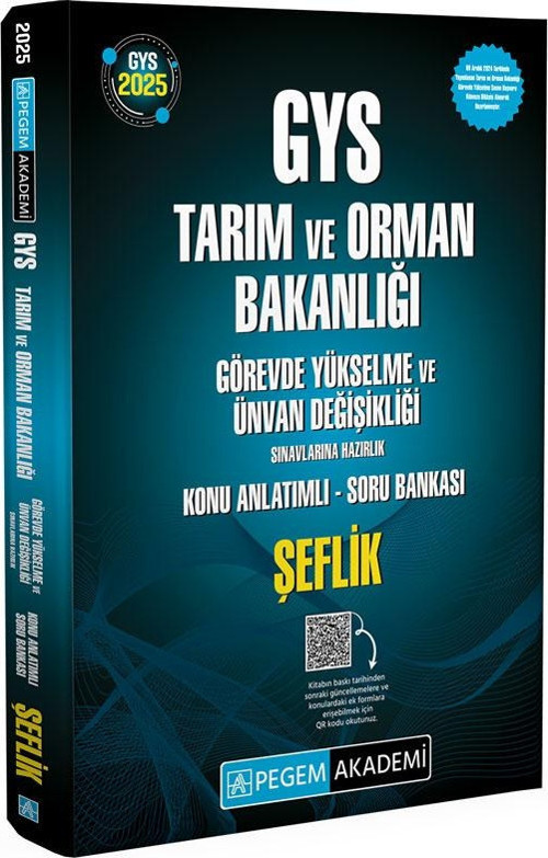 2025 GYS Tarım ve Orman Bakanlığı Görevde Yükselme Sınavlarına Hazırlık Konu Anlatımlı Soru Bankası
