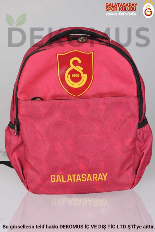 DEKOMUS İLE LİSANSLI GALATASARAY BÜYÜK BOY İLKOKUL/ORTAOKUL ÇANTASI KIRTASİYE SETİ