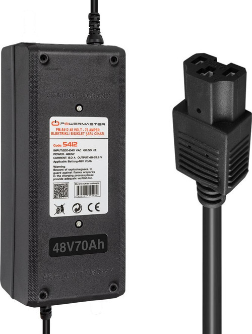 48 Volt - 70 Amper Elektrikli Bisiklet Scooter Şarj Cihazı PM-5412 Tekerlikli Sandalye Şarj Cihazı