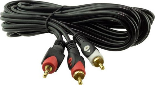 2 Rca Erkek 3.5 Mm Stereo Erkek 3 Metre Kablo Renkli Rca Kablosu