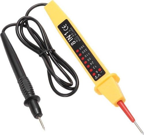 8 in 1 Voltaj Test Cihazı 12-380 Volt Arası Volt Ölçüm Cihazı Aleti