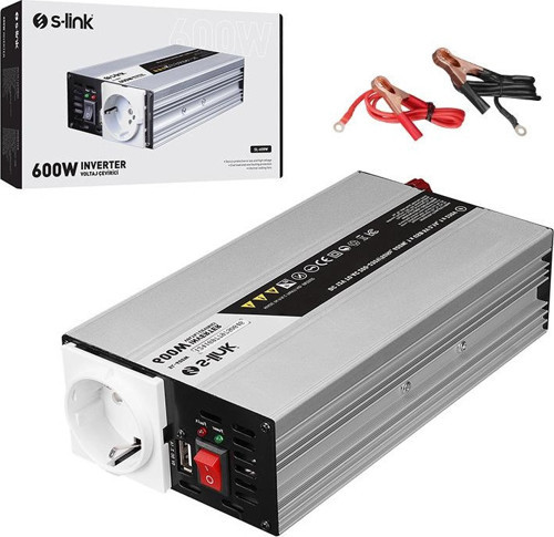 SL-600W Dc 12 Volt Ac 220 Volt Çevirici Dönüştürücü 600 Watt İnverter 12V-220V