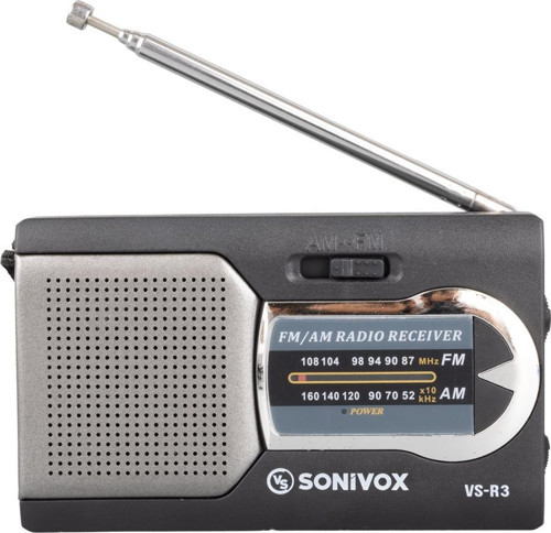 Vs-r3 Siyah Renk Mini Cep Radyosu Deprem Çantasına Uygun Fm Radyo Mutfak Radyosu