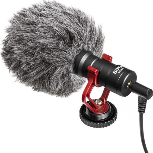 Boya BY-MM1 Profesyonel Süngerli Kardiyot Condenser Mikrofon Youtuber Yayıncı Mikrofonu Kablolu Kamera Fotograf Makinesı