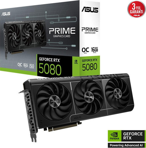 RTX 5080 Prime OC Edition PRIME-RTX5080-O16G 256 Bit GDDR7 16 GB Ekran Kartı