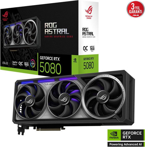 Rog Astral Geforce Rtx 5080 Oc 16Gb Gddr7 256 Bit Dlss 4 Ekran Kartı