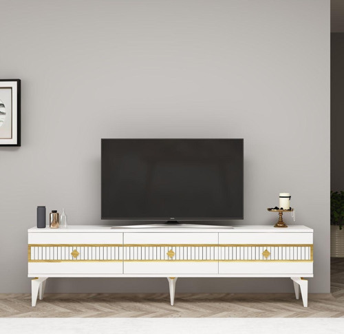 Novva 180 Cm Tv Sehpasi (Alt Modül) Beyaz-Altin