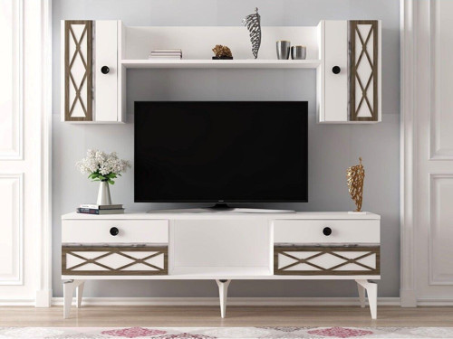 Allegro Tv Üni̇Tesi̇ Takimi Beyaz-Gümüş (Cevi̇Z Desen)