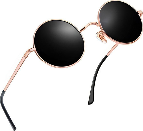 Zeda Yuvarlak Model Metal Çerçeve Rose - Gold Erkek Güneş Gözlüğü