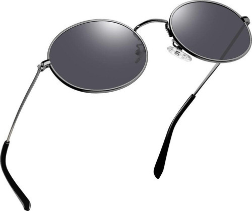 Dass Oval Metal Çerçeve Gümüş - Siyah Erkek Güneş Gözlüğü