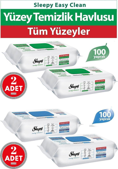 Easy Clean Yüzey Temizlik Beyaz Sabun Katkılı 2X100+Çamaşır Suyu Katkılı 2X100
