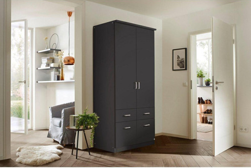 Tdesigno Aksu Giyinme Dolabı - Çok Amaçlı Dolap - Gardırop 90 Cm-2 Kapaklı-2 Çekmeceli