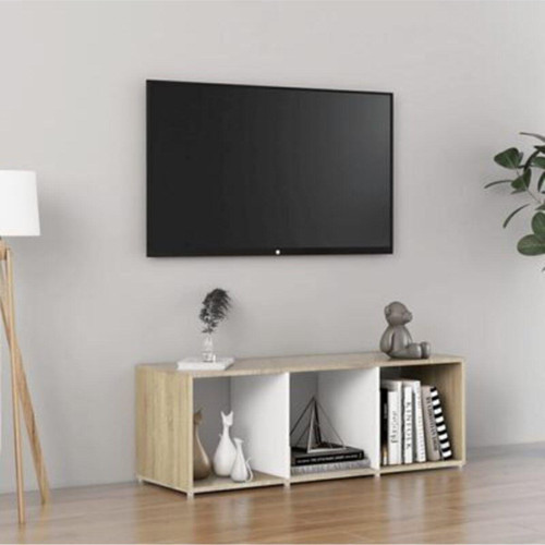 Tdesigno Tdesıgno Nur Televizyon Sehpası - Ünitesi -Kitaplık-Beyaz 108 Cm 3 Raflı