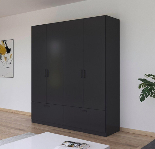 Tdesigno Alev Giyinme Dolabı - Çok Amaçlı Dolap - Gardırop 180 Cm-4 Kapaklı-2 Çekmeceli