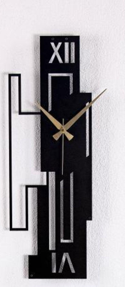 Pearl Metal Siyah Duvar Saati 1,5 Mm Kalınlık 48x17 Cm