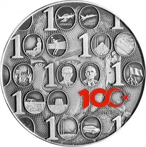 Türkiye Yüzyılı Okside Gümüş Sikke Coin