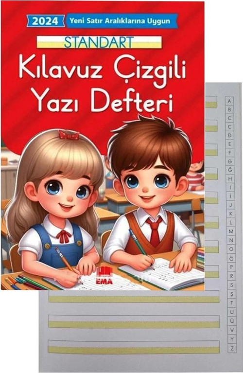 Yeni Müfradat Güzel Yazı Defteri Orta Boy 16.5x24 24 Yaprak 1 Adet Standart Kılavuz Çizgili Yazı Defteri Satır Aralıkla