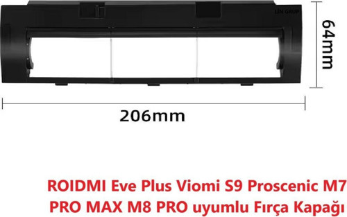 Roidmi Eve Plus Viomi S9 Proscenic M7 Pro Max M8 Pro Uyumlu Fırça Kapağı