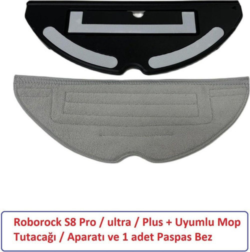 Roborock S7 S7 Sonic Mop Pro - Ultra Plus Uyumlu Mop Tutacağı Tutucu Aparat