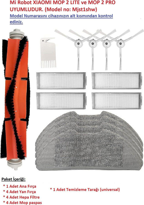 Xiaomi Mop 2 Pro Ve Mop 2 Lite Uyumlu Yedek Parçaları (Mjst1Shw Modeli)