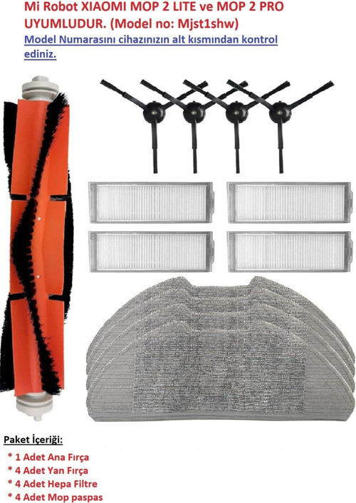 Xiaomi Mop 2 Pro Ve Mop 2 Lite Uyumlu Yedek Parçaları (Mjst1Shw Modeli)